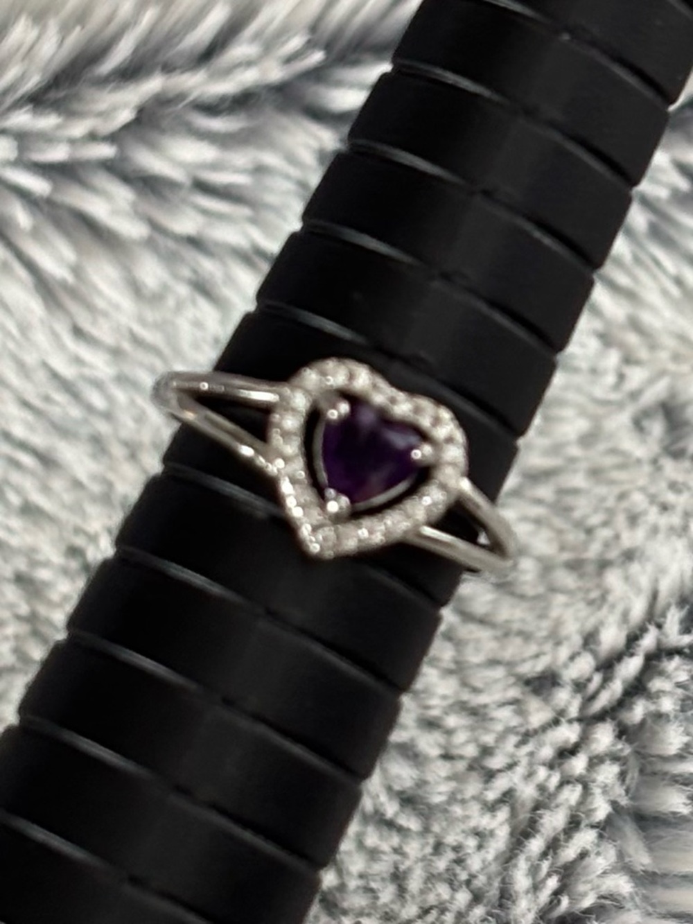 Amethyst set of 4 silver plated rings - Picture 6 of 9